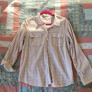 Gingham Loft Button Up Top